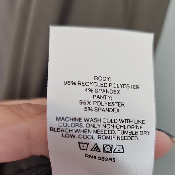 Express Classy Going Out Olive Green Thong Bodysuit Top Blouse NWT XL - Picture 7 of 10